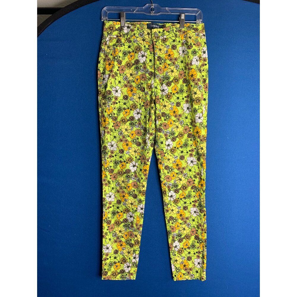 ModCloth yellow floral skinny jeans - Size 4/6 - Never worn